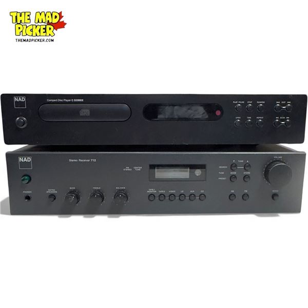 NAD 712 Stereo Receiver & C 525BEE CD Player Hi-Fi Audio System, Quality Sound & Classic Design