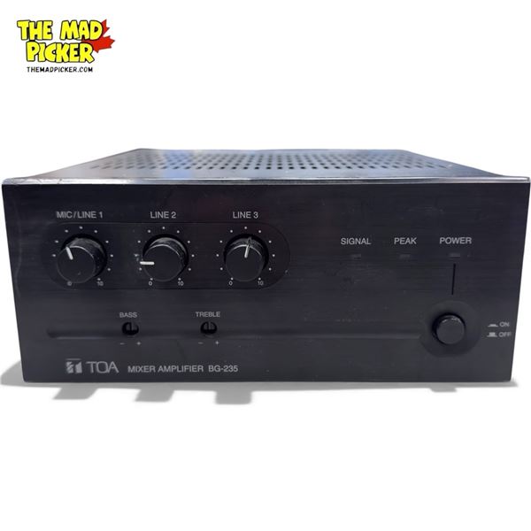 TOA BG-235 Mixer Amplifier 35W with 3 Inputs, MOH/Zone 2 Output, Paging & Background Music System