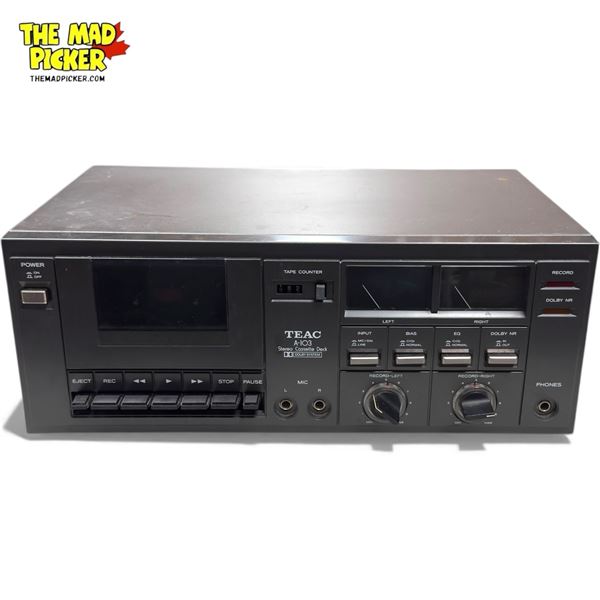 TEAC A-103 Stereo Cassette Deck 2-Head w Dolby B Noise Reduction, CrOâ‚‚ Tape Capa