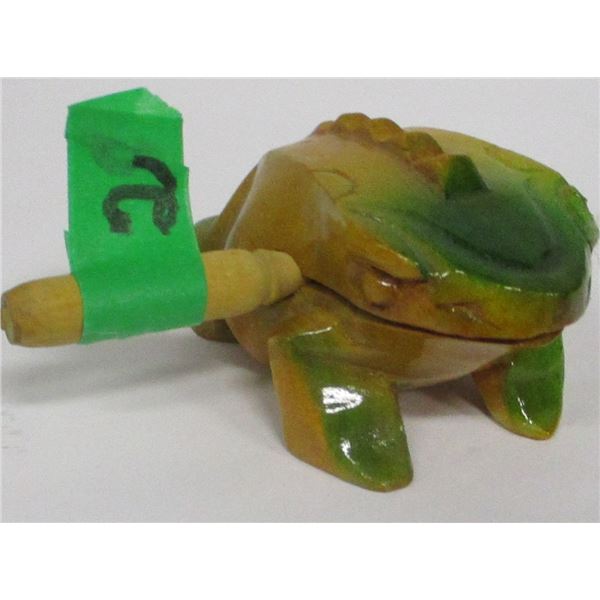 MUSICAL INSTRUMENT WOODEN FROG