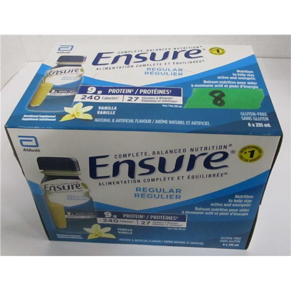 REGULAR VANILLA ENSURE DRINK (6 X 235 ML) - BOX