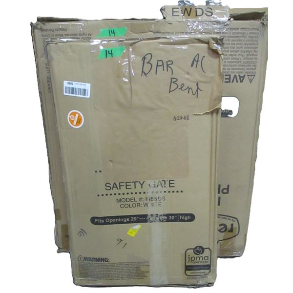 FREIGHT DAMAGE (AS IS):  2 - SAFETY GATES (FITS 29" - 47" OPENING)