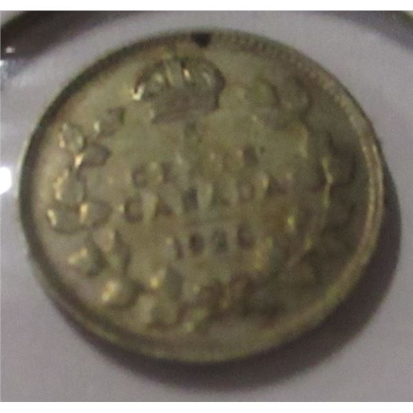 1920 CANADA KING GEORGE V SILVER FIVE CENT