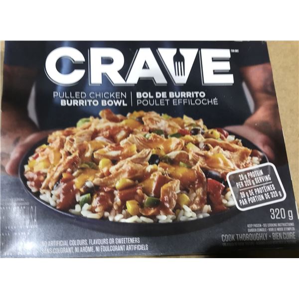 FROZEN:  CRAVE PULLED CHICKEN BURRITO BOWL (320G)