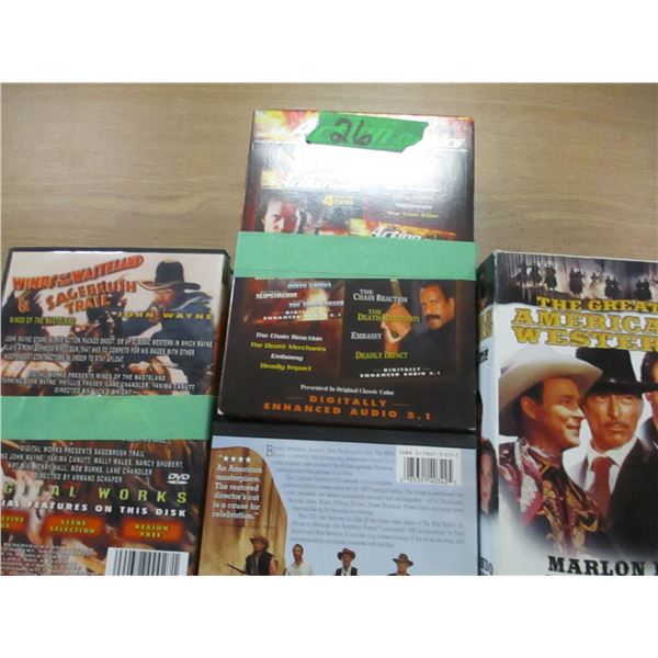 PLASTIC TRAY C/W APPROX. 16 DVD'S