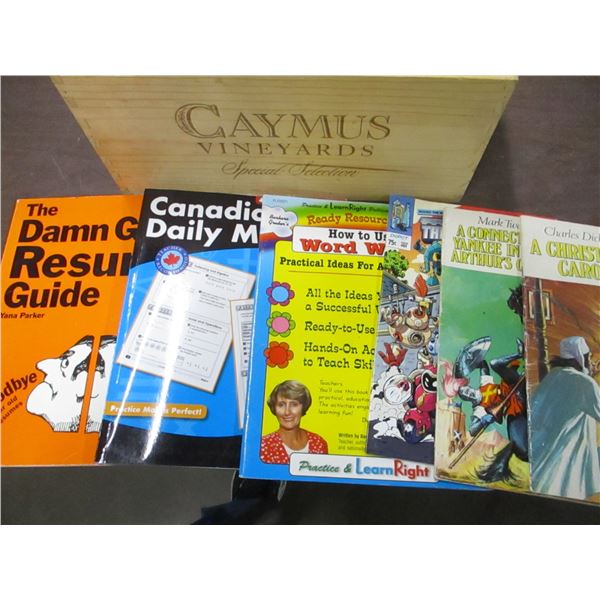 NEW:  FLAT C/W ASSORTED BOOKS