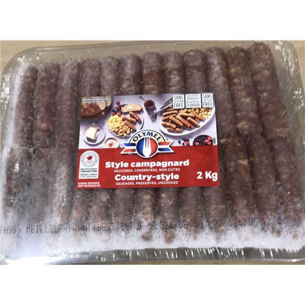FROZEN:  OLYMEL CAMPGROUND COUNTRY STYLE SAUSAGES (2 KG) - PACKAGE