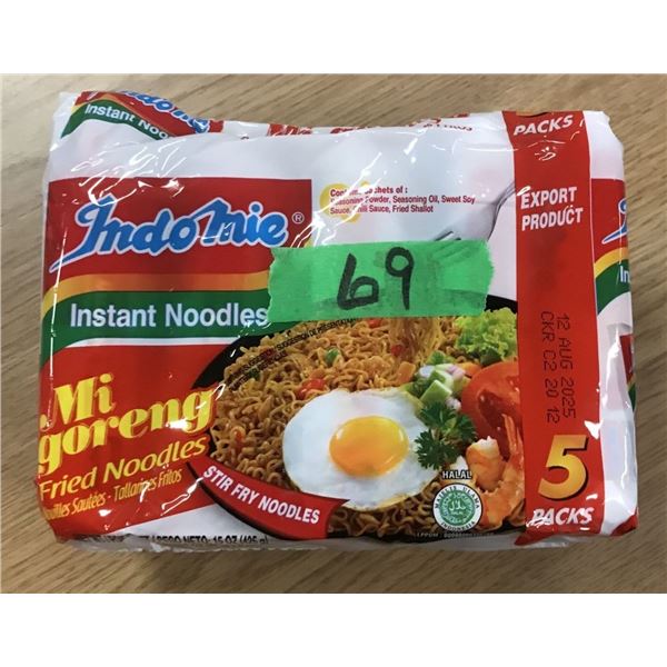 SHELF PULLS (AS IS):  INDOMIE FRIED NOODLES (5 PACKS)