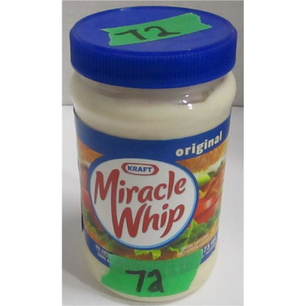 SHELF PULLS (AS IS):  MIRACLE WHIP DRESSING (475 ML) - JAR