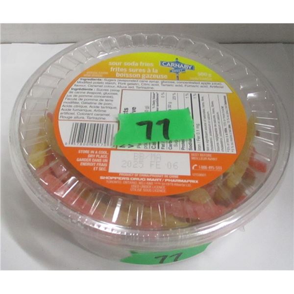 SHELF PULLS (AS IS0:  SOUR SODA FRIES (500G) - TUB