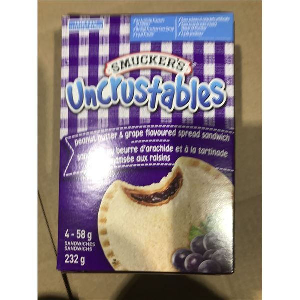 FROZEN:  SMUCKERS UNCRUSTABLE PEANUT BUTTER & GRAPE SPREAD FLAVOR SANDWICH (232 G) - BOX