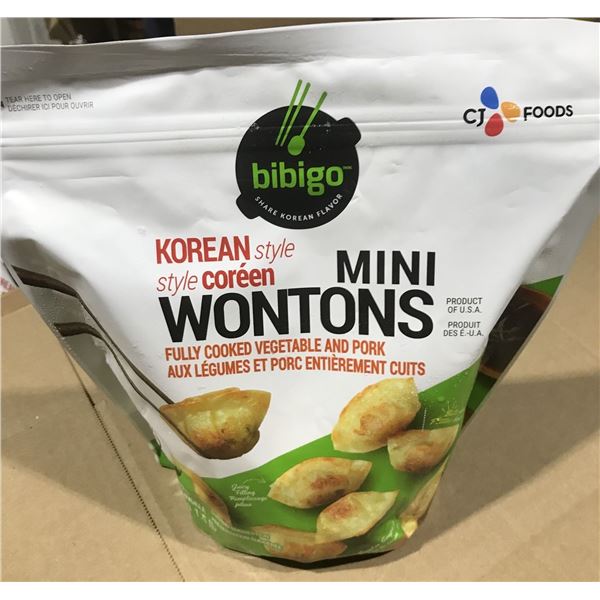 FROZEN:  KOREAN STYLE MINI WONTONS FULLY COOKED WITH VEGETABLES & PORK