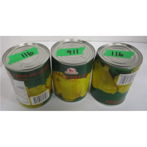 SHELF PULLS (AS IS):  JACK FRUIT IN SYRUP (3 CANS X 230G)