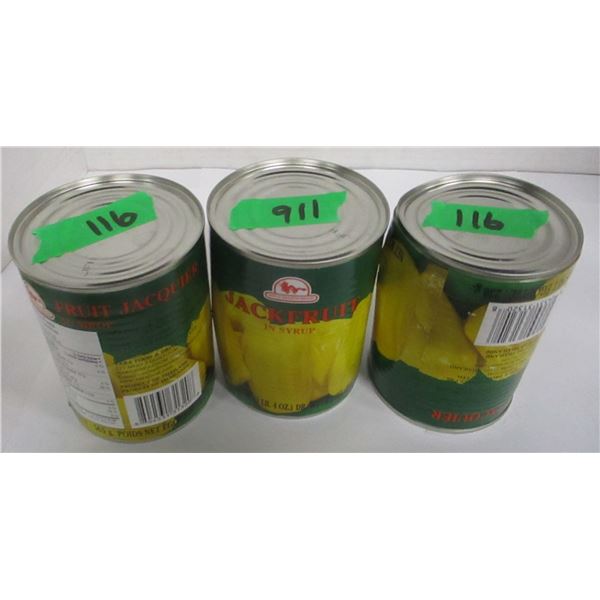 SHELF PULLS (AS IS):  JACK FRUIT IN SYRUP (3 CANS X 230G)