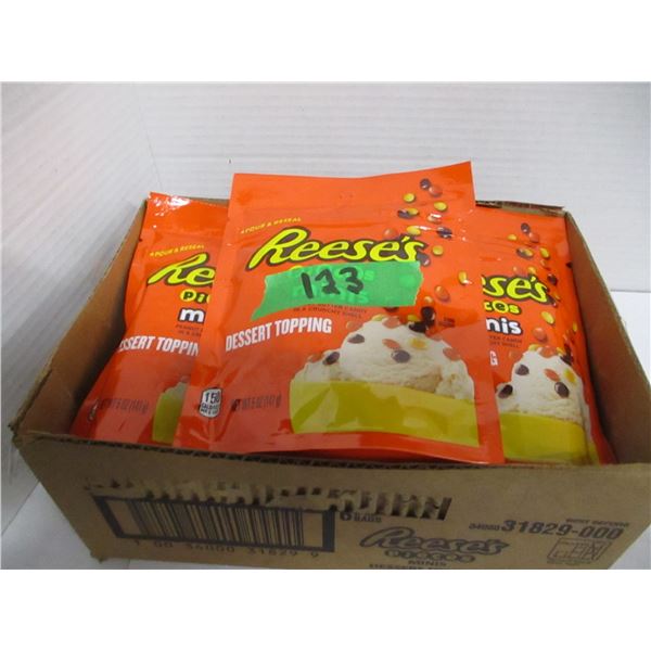SHELF PULLS (AS IS):  REESES MINI DESSERT TOPPING - BOX