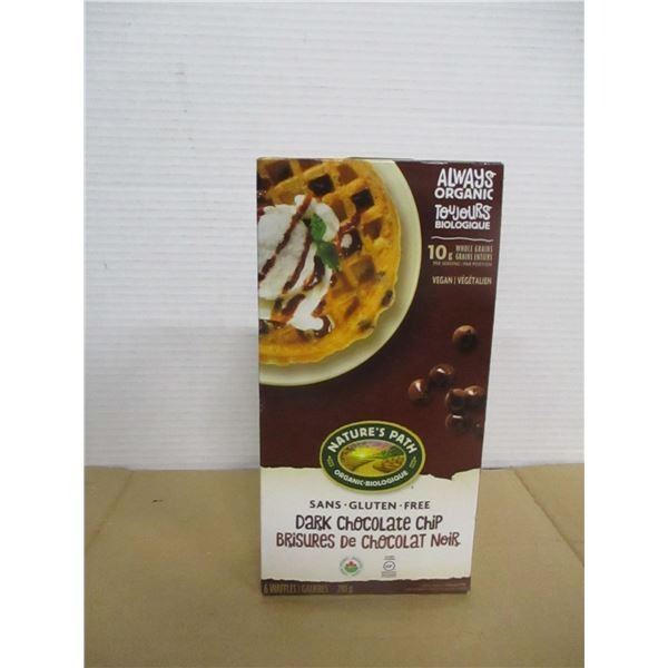 FROZEN:  DARK CHOCOLATE CHIP WAFFLES (6/210G) - BOX