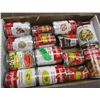 Image 1 : FREIGHT DAMAGE (AS IS):  FLAT C/W 14 CANS SOUPS, TOMATOES, SAUCE, ETC