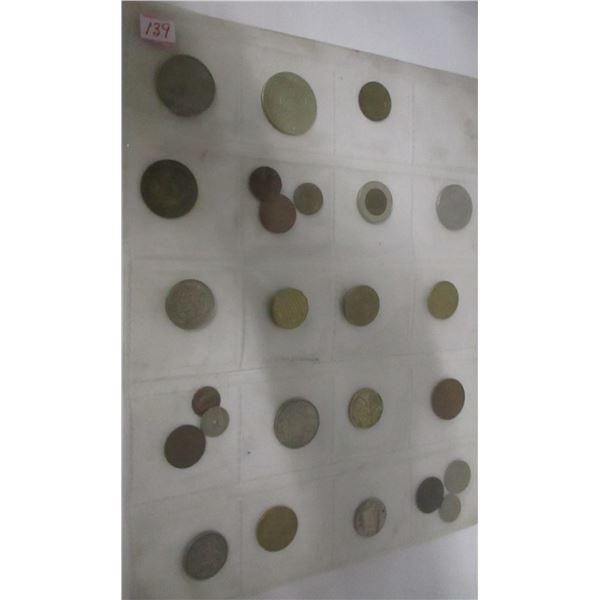 STOCK SHEET OF WORLD COLLECTABLE COINS