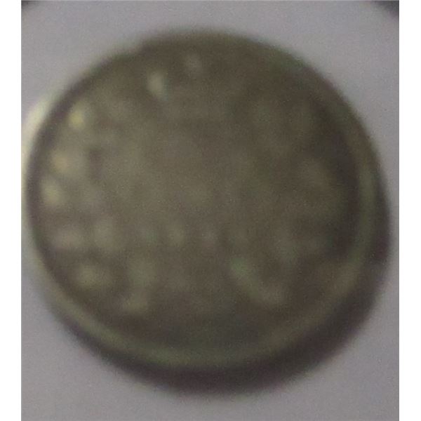 1870 CANADA VICTORIAN SILVER FIVE CENT