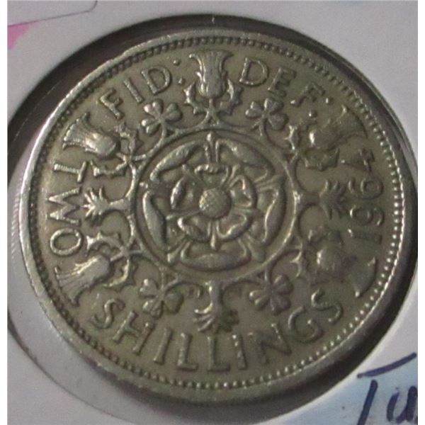 1961 SILVER TWO SCHILLINGS