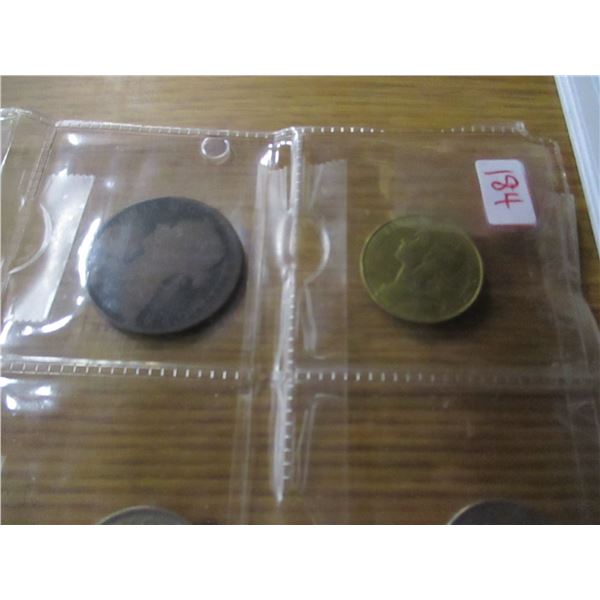 STOCK SHEET OF OVER 20 WORLD COLLECTABLE COINS