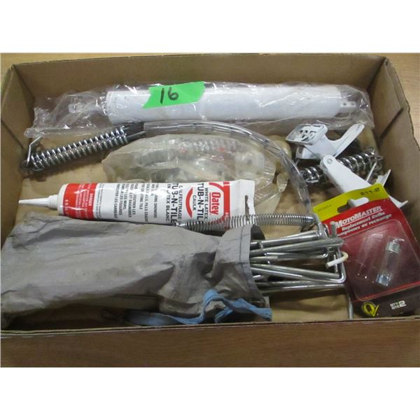 BOX C/W DOOR CLOSURE, TUB SEAL, PEG HOOKS, ETC