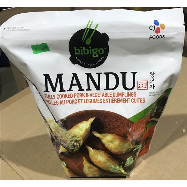 FROZEN:  MANDU FULLY COOKED PORK & VEGETABLE DUMPLINGS (1.5 LBS)
