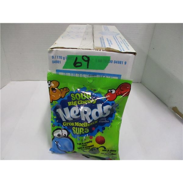 SHELF PULLS (AS IS):  NERDS BIG CHEWY SOUR CANDY (9 X 170 G BAGS) - CASE