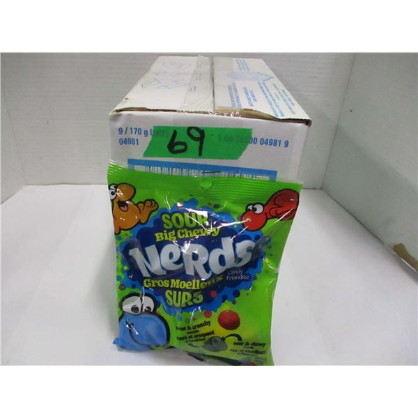 SHELF PULLS (AS IS):  NERDS BIG CHEWY SOUR CANDY (9 X 170 G BAGS) - CASE