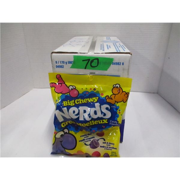 SHELF PULLS (AS IS):  NERDS BIG CHEWY SOUR CANDY (9 X 170 G BAGS) - CASE