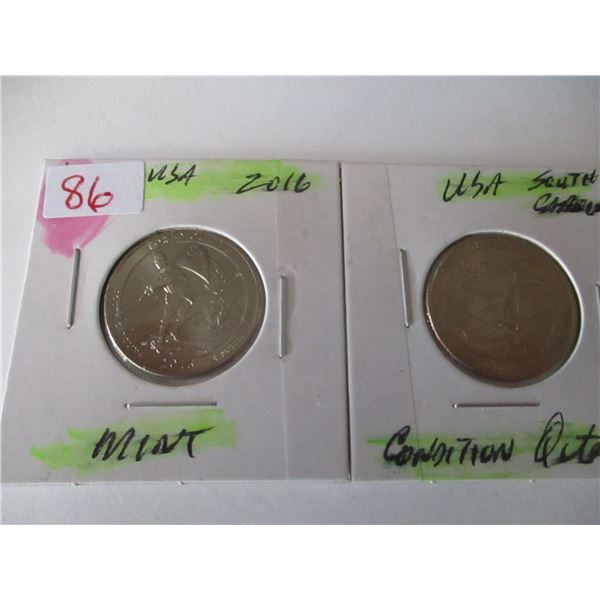 2016 CH/BU MINT USA QUARTER SET