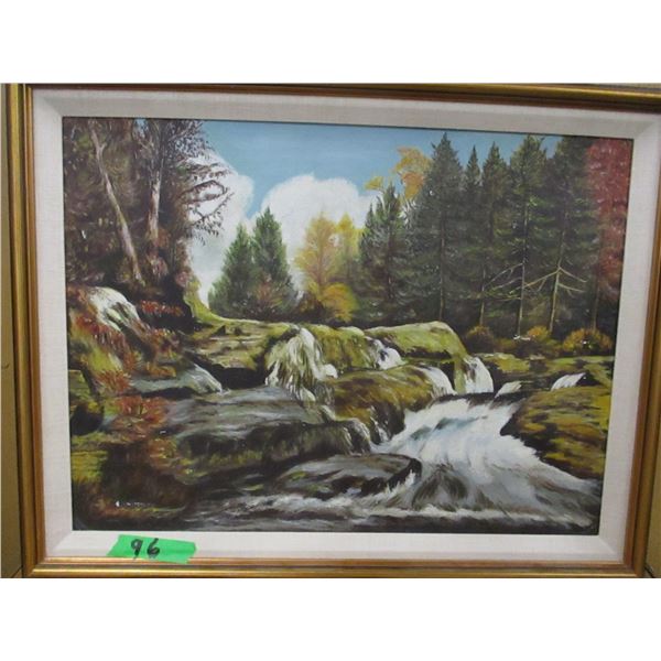 SCENERY PICTURE WITH SIGNATURE RISSNER? (APPROX. 27" X 21")