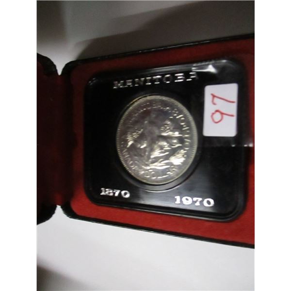 1870 - 1970 MANITOBA PROOF CASED CANADA DOLLAR