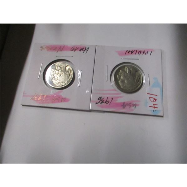 1935 - 1937 USA INDIAN HEAD NICKEL SET