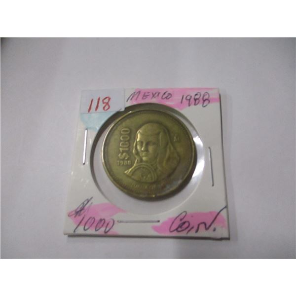 1988 MEXICAN $1000 COIN
