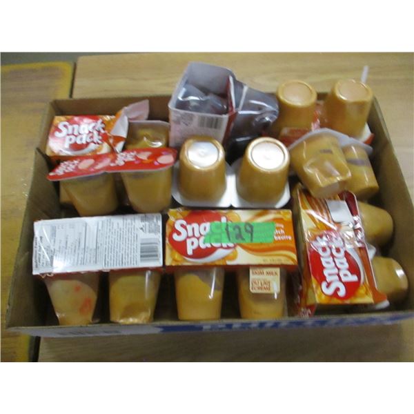 SHELF PULLS (AS IS):  FLAT C/W SNACK PAK PUDDINGS