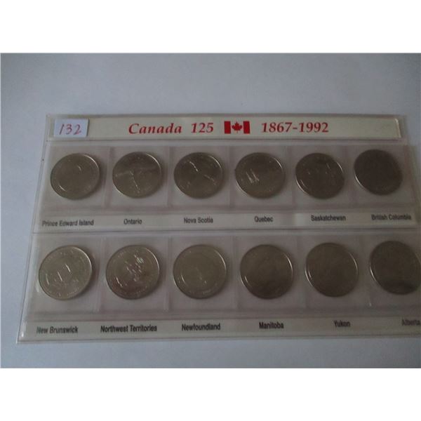 1867 - 1992 CANADA 12 QUARTER COIN SET