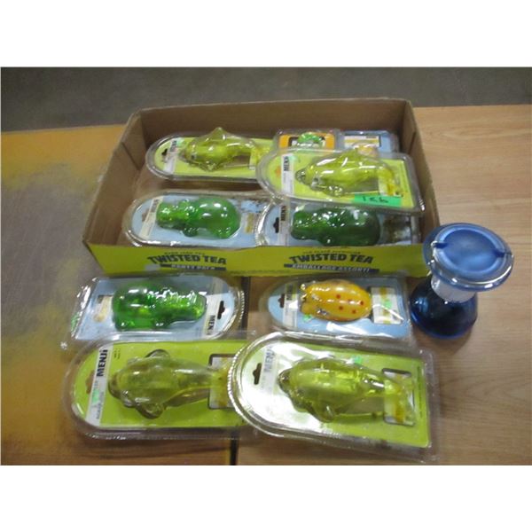 SHELF PULLS (AS IS):  BOX C/W ANIMAL STAPLERS