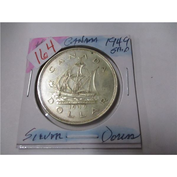 1949 SHIP CANADA SILVER DOLLAR