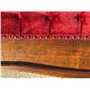 Image 18 : TUFTED VELVET PARLOR CHAISE LOUNGE WITH BROCADE TRIM AND OAK FRAME