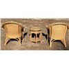 Image 7 : RATTAN SET, TWO CHAIRS AND A TABLE