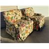 Image 3 : MATCHING OVERSTUFFED SWIVEL ROCKER ARMCHAIRS