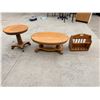 Image 8 : SOLID WOOD, CONTEMPORARY COFFEE TABLE AND END TABLE WITH MAGAZINE HOLDER
