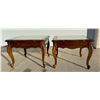 Image 5 : LOUIS XV FRENCH STYLE OCCASIONAL MARBLE TOP LAMP TABLES, MATCHING PAIR
