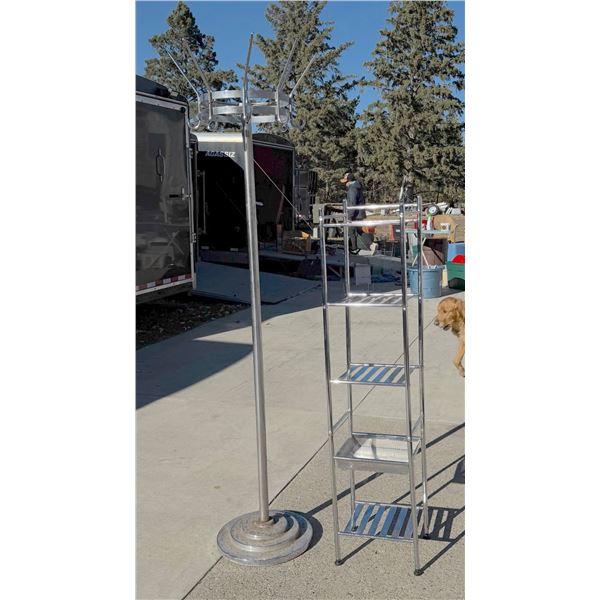 HEAVY DUTY COAT RACK AND SKINNY SHELF/RACK