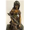 Image 3 : Moreau Mignon Bronze Girl with Mandolin Statue