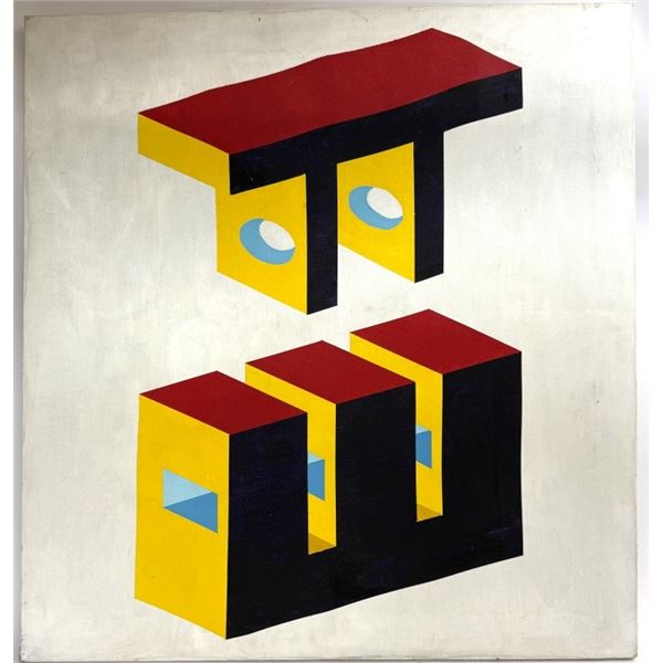 Candlers - Signed Abstract Oil Painting on Canvas