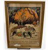 Image 1 : Little Froggy - Nursery Rhyme Framed Illustration