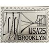 Image 3 : Lee Ann Ruenault NYC Brooklyn Bridge Stamp Art