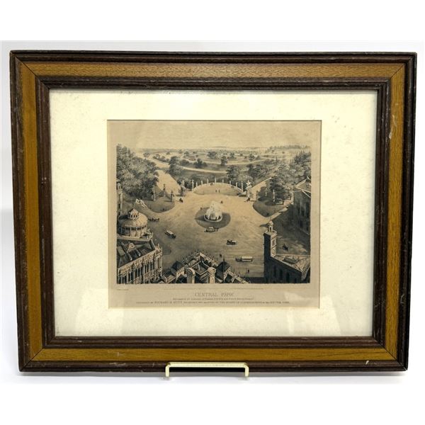 1863 New York Central Park Historic Map Lithograph